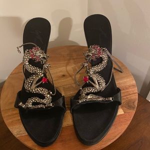 Giseppe Zanotti Crystal Dragon Sandals
